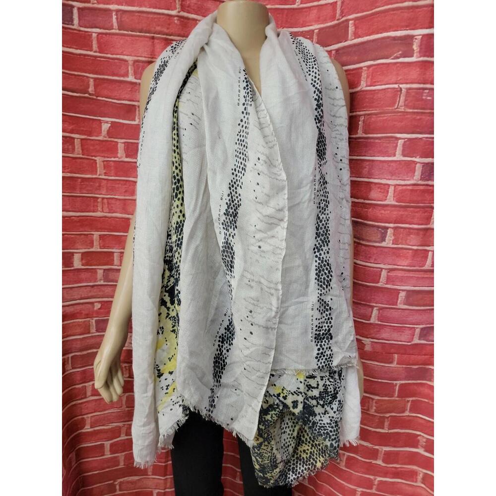 BARBARA BUI ~ Python Print Wrap Scarf Yellow/gray… - image 12